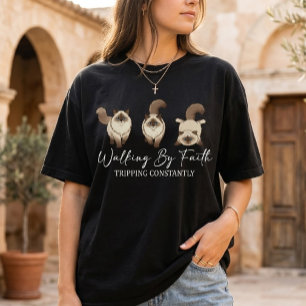 Camiseta Caminhando Pela Fé Piada Cristã Amante de Cachorro