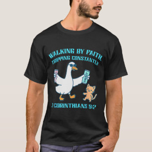 Camiseta Caminhando Pela Fé Tropeçando Constantemente 2 Cor