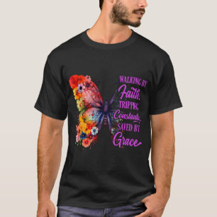 Camiseta Caminhando Pela Fé Tropeçando Constantemente Salvo