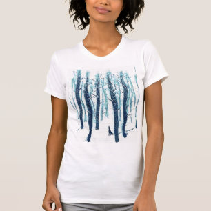 Camiseta Caminhando pela Floresta de Neve