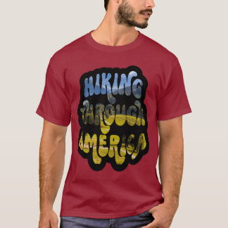 Camiseta Caminhando Pela Trilha de Montanha Americana