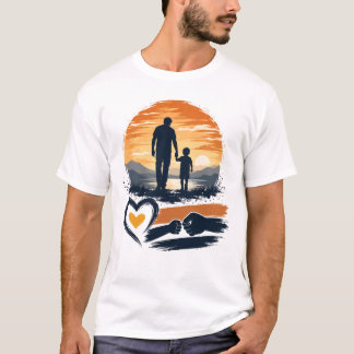 Camiseta Caminhando pela Vida Juntos Pai e Filho
