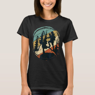 Camiseta Caminhando por Florestas Naturais Hiker Retro Moun