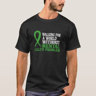 Camiseta Caminhando por um mundo sem problemas de saúde men