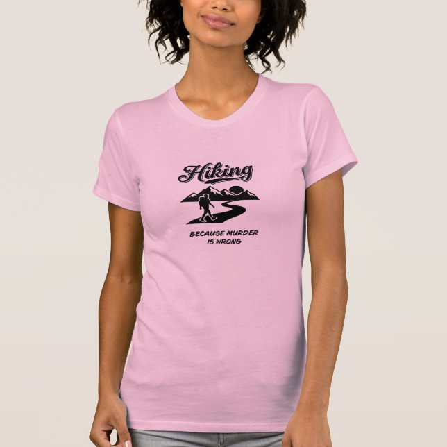 Camiseta Caminhando Porque Assassinato é Errado - Presente  (Frente)
