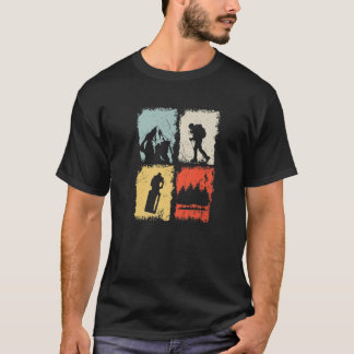Camiseta Caminhando Vintage Hiker ao ar livre, caminhando