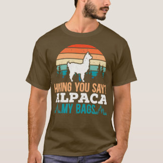 Camiseta Caminhando Você Diz Alpaca Meu Dia de Bolsas Subin