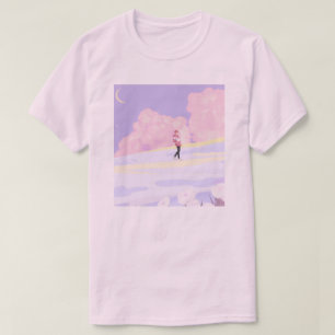Camiseta Caminhante da Paisagem Sonhadora Pastel