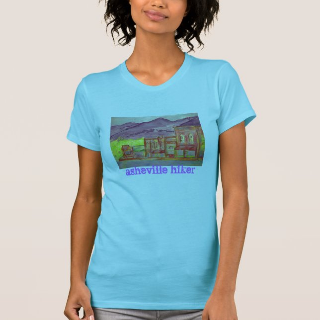 Camiseta caminhante de Asheville (Frente)