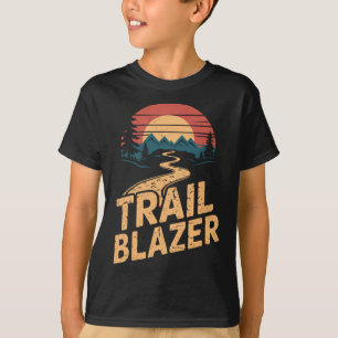 Camiseta Caminhante de Montanha Vintage Pioneiro de Trilha