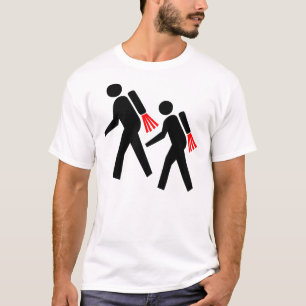 Camiseta Caminhantes do Futuro com Mochila a Jato