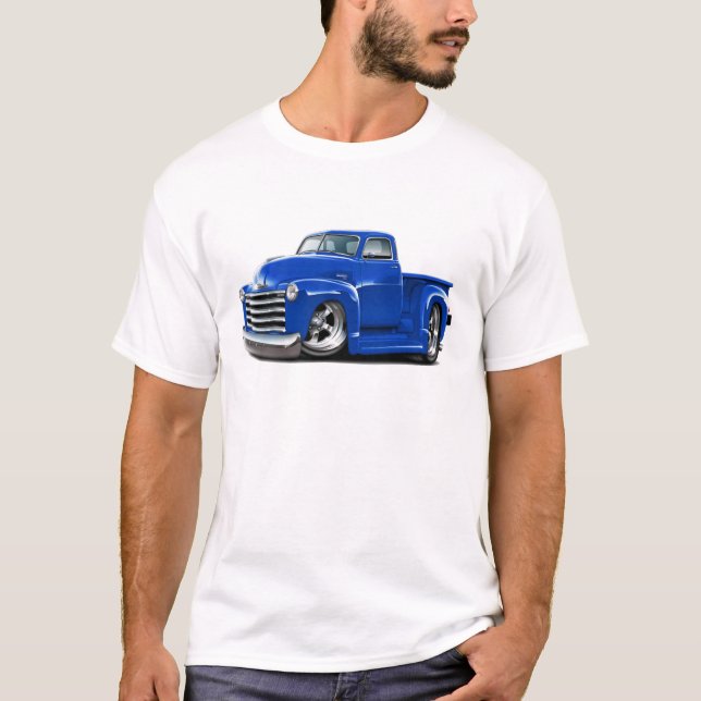 Camiseta Caminhão 1950-52 do azul de Chevy (Frente)