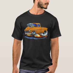 Camiseta Caminhão 1955 da laranja do recolhimento de Chevy