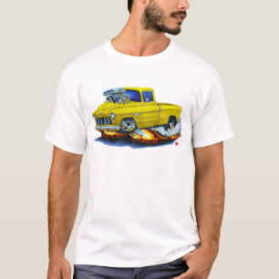Camiseta Caminhão 1955 do amarelo do recolhimento de Chevy