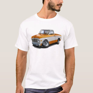 Camiseta Caminhão 1970-72 Alaranjado-Branco de Chevy C10