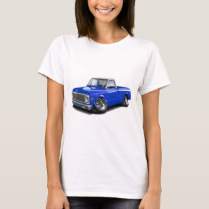 Camiseta Caminhão 1970-72 superior Azul-Branco de Chevy C10