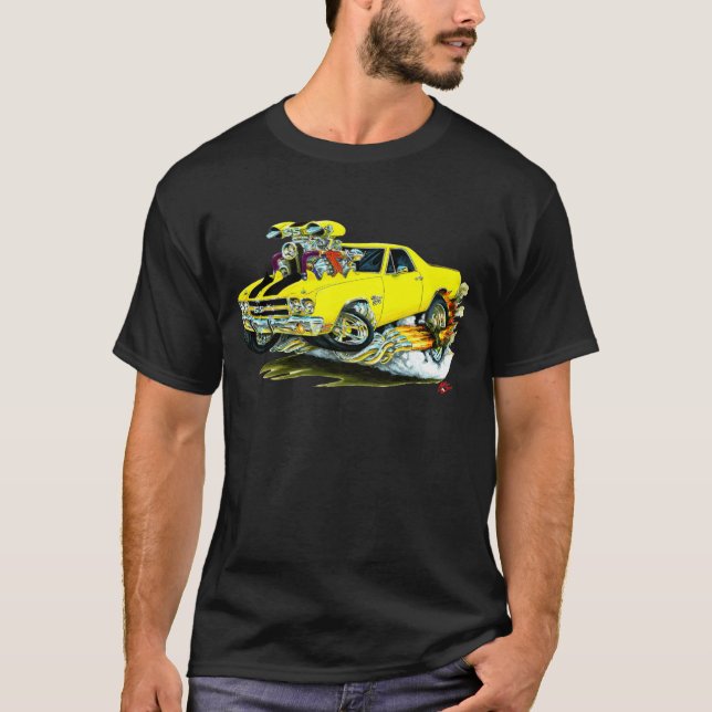 Camiseta Caminhão 1970 Amarelo-Preto do EL Camino (Frente)