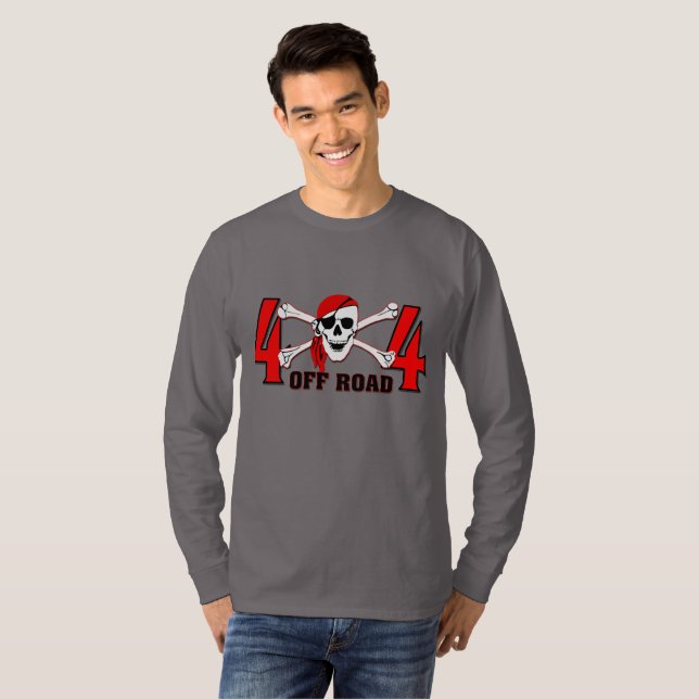 Camiseta Caminhão 4x4 do crânio e da lama óssea Boggin (Frente Completa)