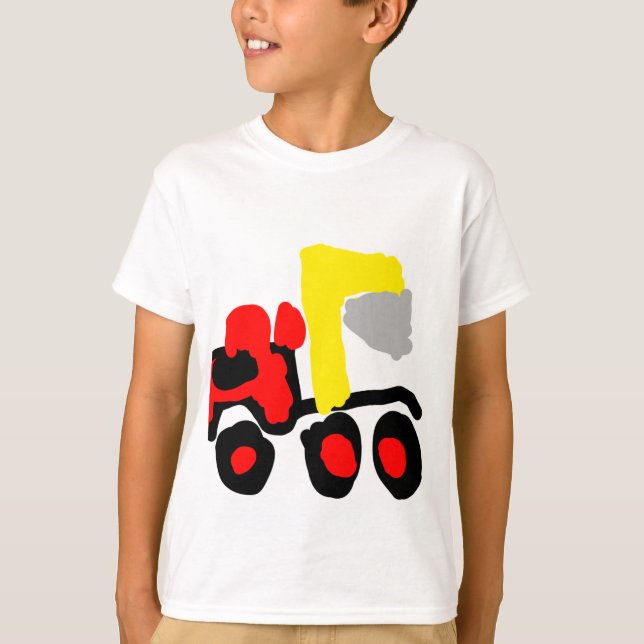 Camiseta caminhão abstrato colorido (Frente)