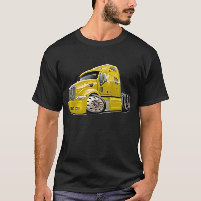 Camiseta Caminhão amarelo de Peterbilt (Frente)