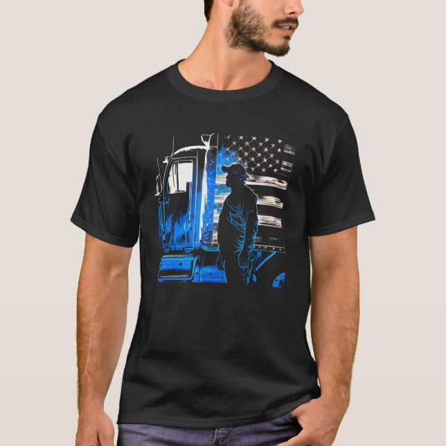 Camiseta caminhão americano Big Rigs Diesel Driver 72 (Frente)