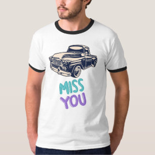 Camiseta Caminhão Antigo de Carga Sinto Saudades à Distânci