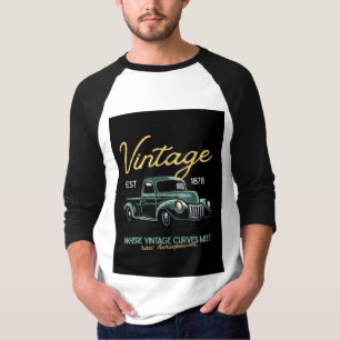 Camiseta Caminhão Antigo Pickup Força Bruta Masculino