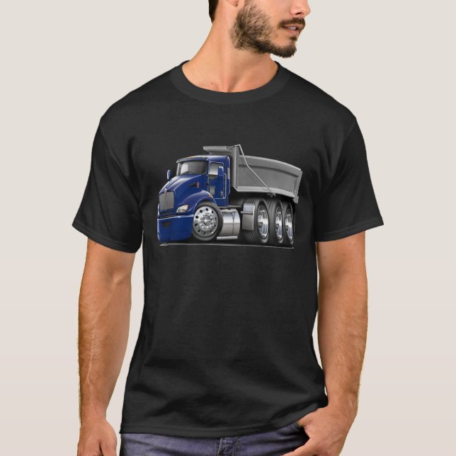 Camiseta Caminhão Azul-Cinzento de Kenworth T440 DK (Frente)