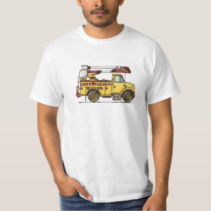 Camiseta Caminhão bonito da máquina desbastadora da cerej