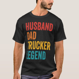 Camiseta Caminhão-Caminhão de Legenda do Caminhoneiro Pai M
