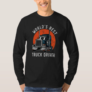 Camiseta Caminhão-Caminhão do Melhor Motorista do Mundo