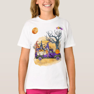 Camiseta Caminhão com 3 Gnomos, 2 Jack O'Lanterns e Fantasm
