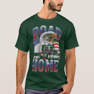 Camiseta Caminhão da Estrada do Meu Interior Caminhão Asfal