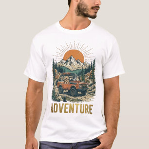 Camiseta Caminhão de Aventura para Amantes de Cachorros Des