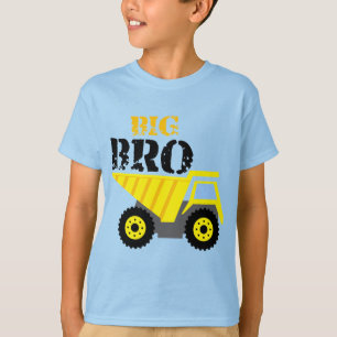 Camiseta Caminhão de Bombeiros Amarelo de Construção Gra