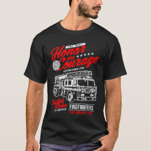 Camiseta Caminhão de Bombeiros de Honra e Coragem