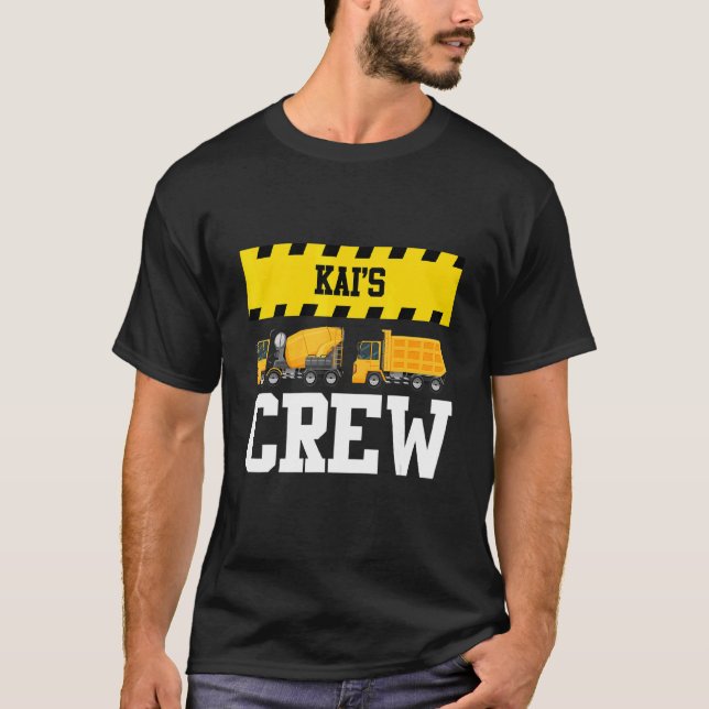 Camiseta Caminhão de Bombeiros Personalizados da Kai Constr (Frente)
