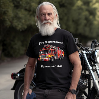 Camiseta Caminhão de bombeiros pronto para ação ao amanhece