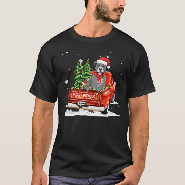 Camiseta Caminhão de coleta Pitbull da feliz (Frente)