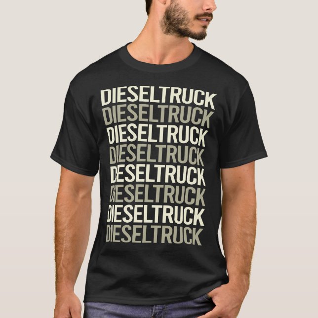 Camiseta Caminhão de Combustíveis Diesel com Texto Branco (Frente)