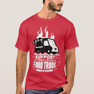 Camiseta Caminhão de comida Suporta o Caminhão de Comida lo