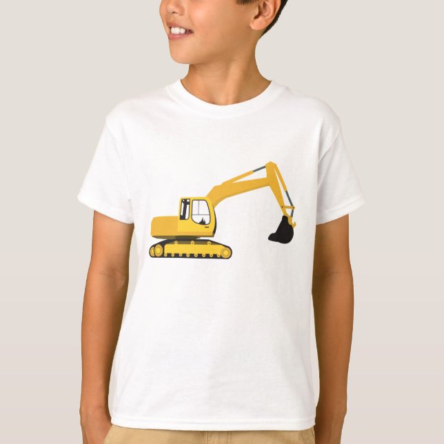 Camiseta Caminhão de Construção da Escavadora (Frente)