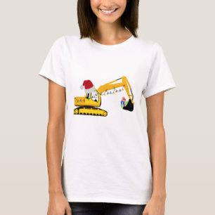Camiseta Caminhão de Construção da Escavadora de Natal