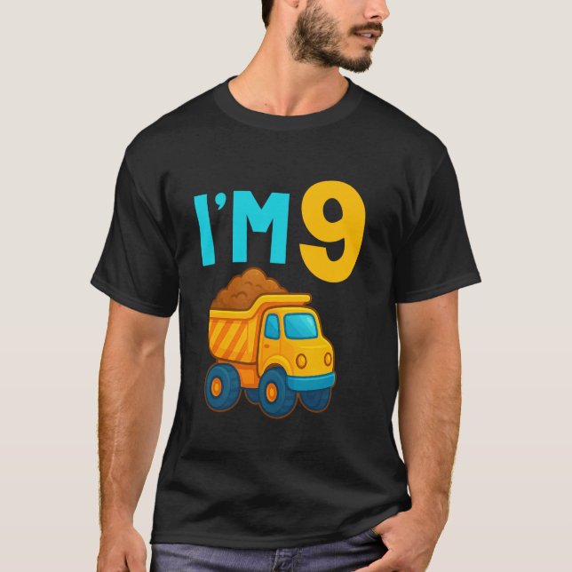 Camiseta Caminhão de Construção de Brinquedo de Despejo de  (Frente)