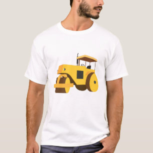 Camiseta Caminhão de Construção do Cilindro Rodoviário
