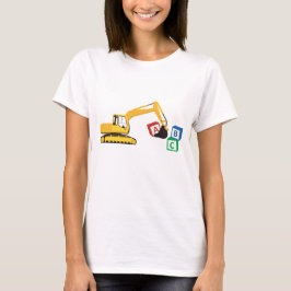 Camiseta Caminhão de Construção do Escavador ABC