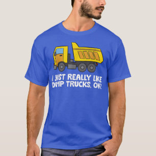 Camiseta Caminhão De Construção Eu Gosto Muito De Caminhões