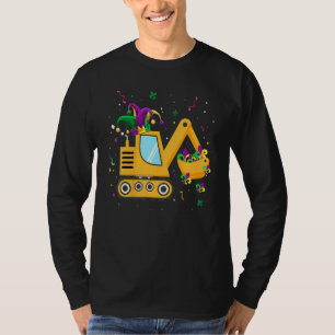 Camiseta Caminhão De Construção Mardi Gras Para Crianças To
