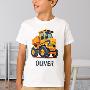 Camiseta Caminhão de Construção Moderno Fofo Personalizado