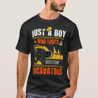 Camiseta Caminhão de Construção para Crianças Só um Menino 